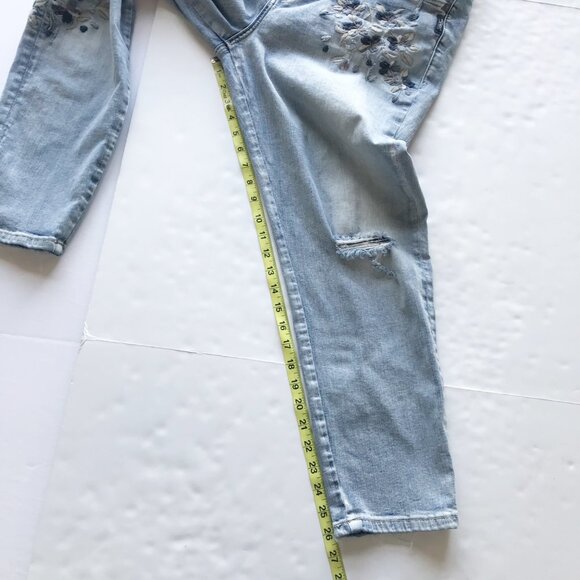 SILVER Izzy Ankle Skinny Embroidered Distressed Jeans Womens 18 - Picture 12 of 12